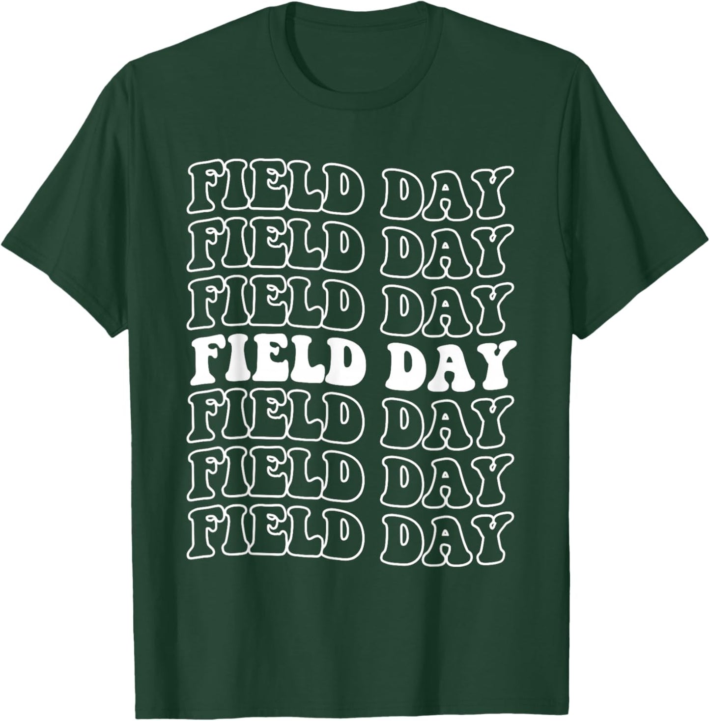 Groovy Field Day School Event Games Teacher Kids Boys Girls T-Shirt - T-Shirt | Forest