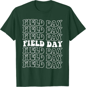Groovy Field Day School Event Games Teacher Kids Boys Girls T-Shirt - T-Shirt | Forest