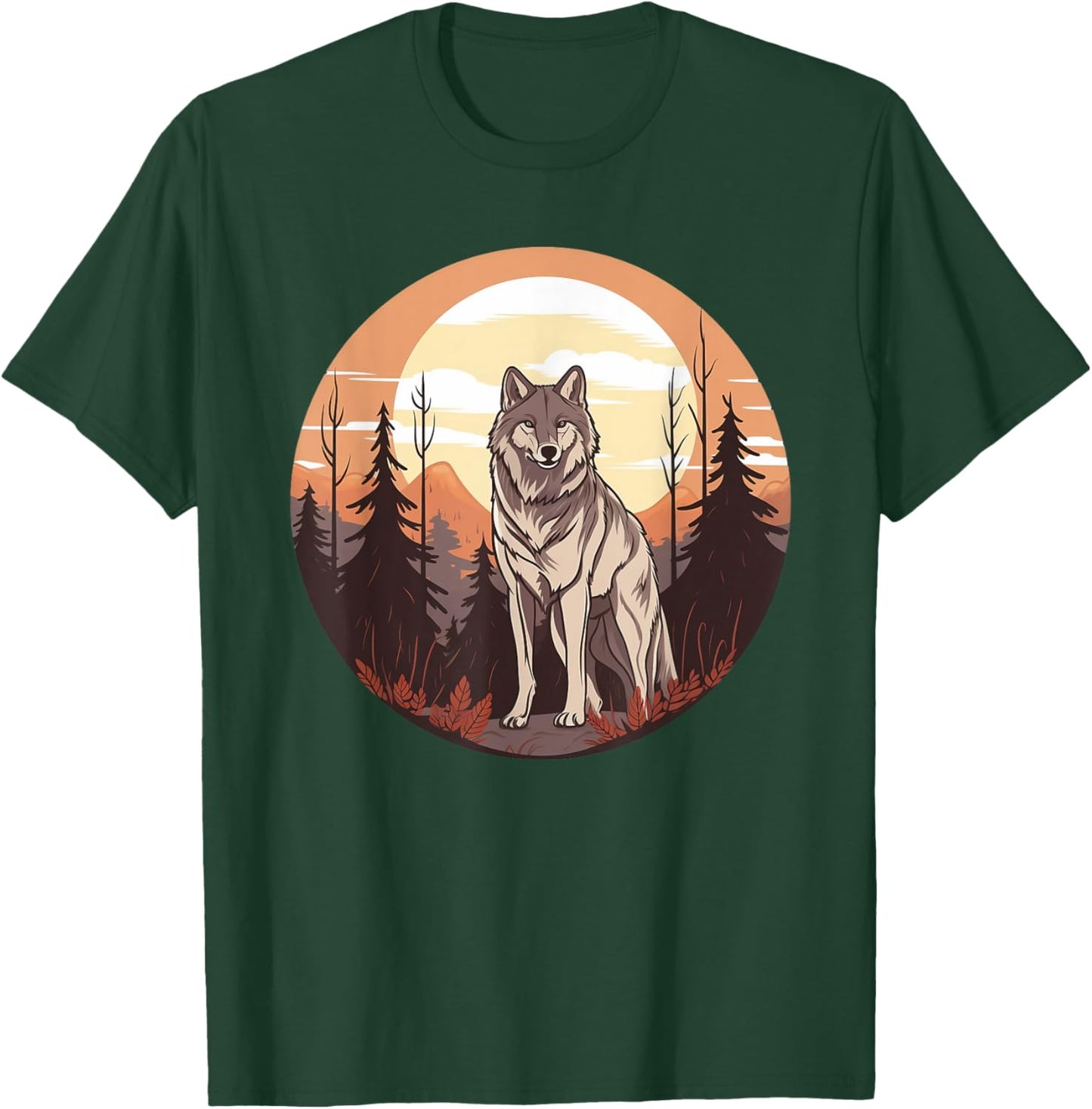 Wolf In The Forest I Kids Wolf T-Shirt - T-Shirt | Forest