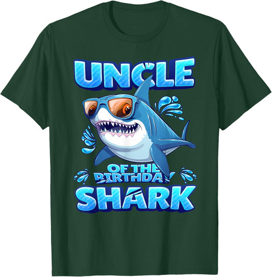Uncle of The Shark Birthday Boys & Girls Matching Family T-Shirt - T-Shirt | Forest