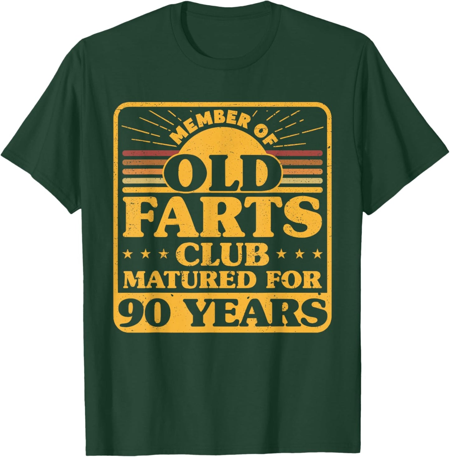 90th Birthday Men Old Farts Club Matured for 90 Years T-Shirt - T-Shirt | Forest