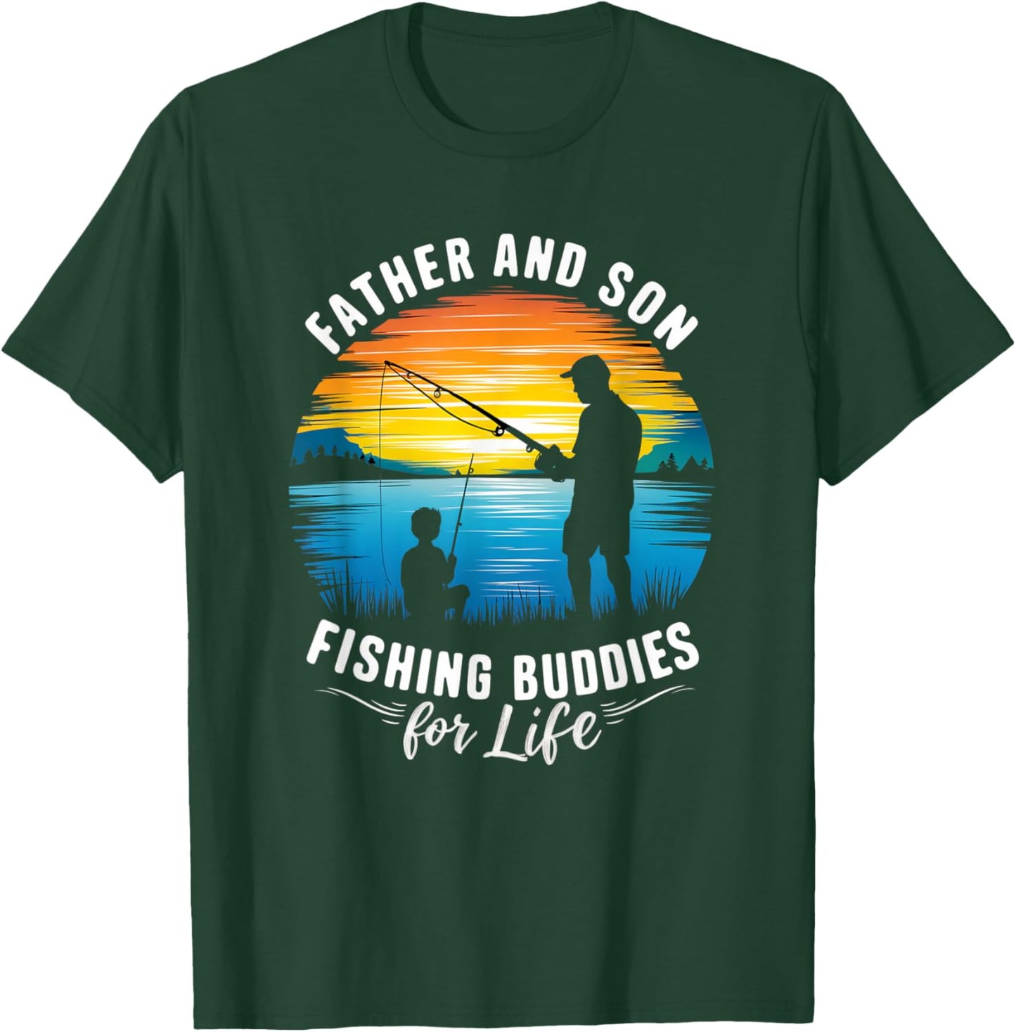Father and Son Fishing Buddies for Life T-Shirt - T-Shirt | Forest