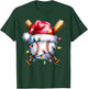 Santa Sports Design Boys Christmas Baseball Player T-Shirt - T-Shirt | Forest