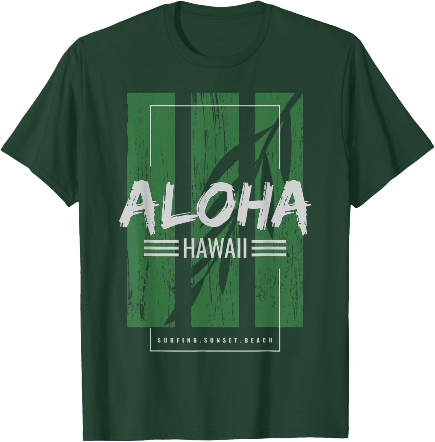 Aloha Hawaii Surfing Sunset Beach T-Shirt - T-Shirt | Forest