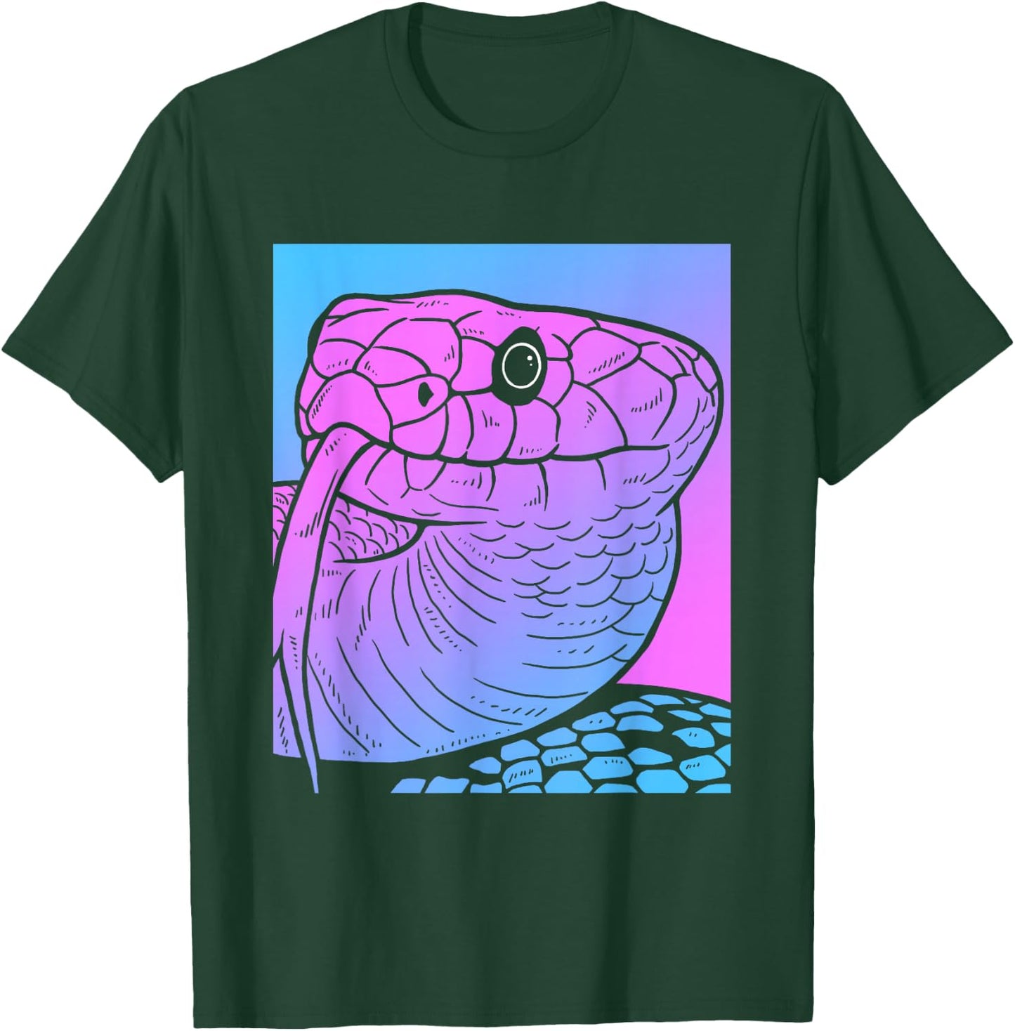 Vaporwave Snake Aesthetic Pastel Goth Serpent T-Shirt - T-Shirt | Forest