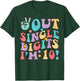 Peace Out Single Digits Im 10 10th Birthday Bday Groovy Kids T-Shirt - T-Shirt | Forest