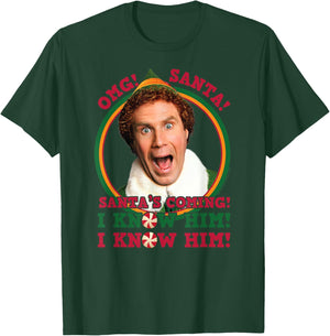Elf - OMG Santa I Know Him T-Shirt - T-Shirt | Forest