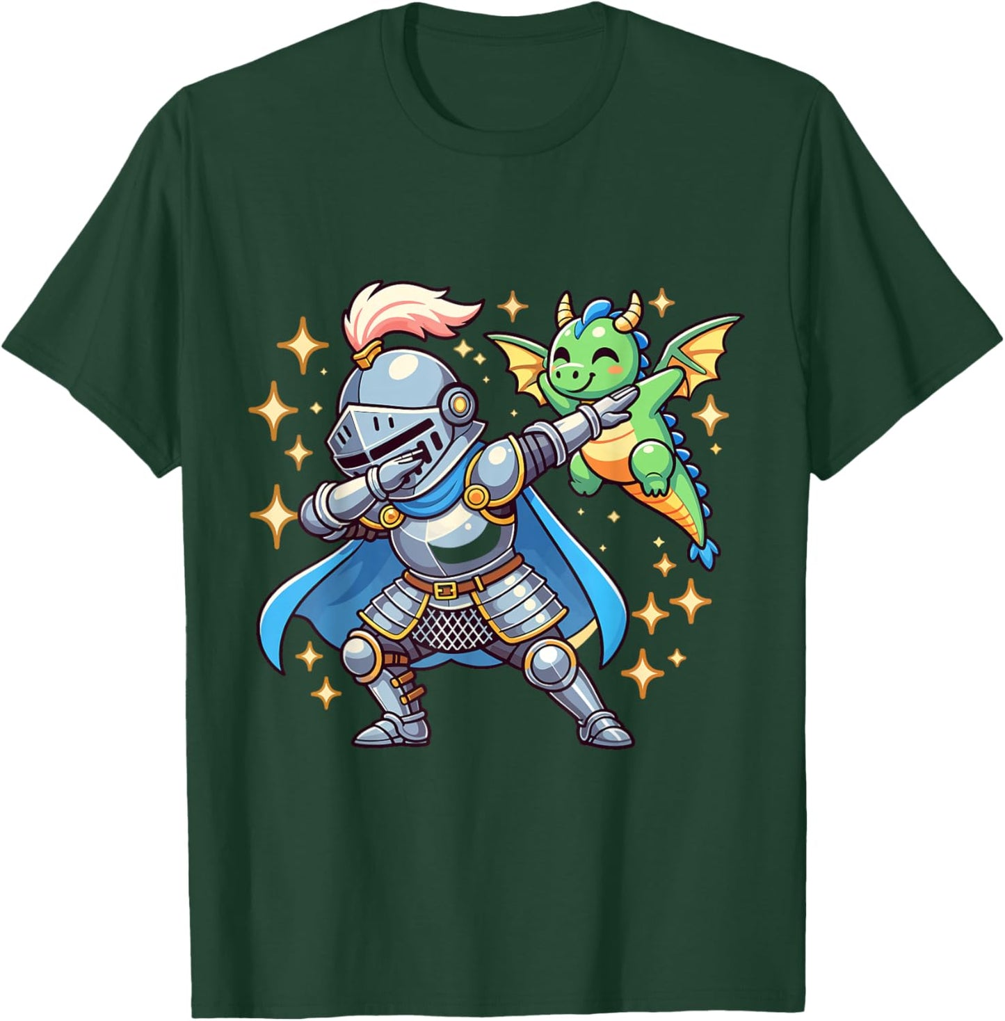 Dabbing Dragon Knight Shirt Ren Faire Funny Medieval Fantasy T-Shirt - T-Shirt | Forest