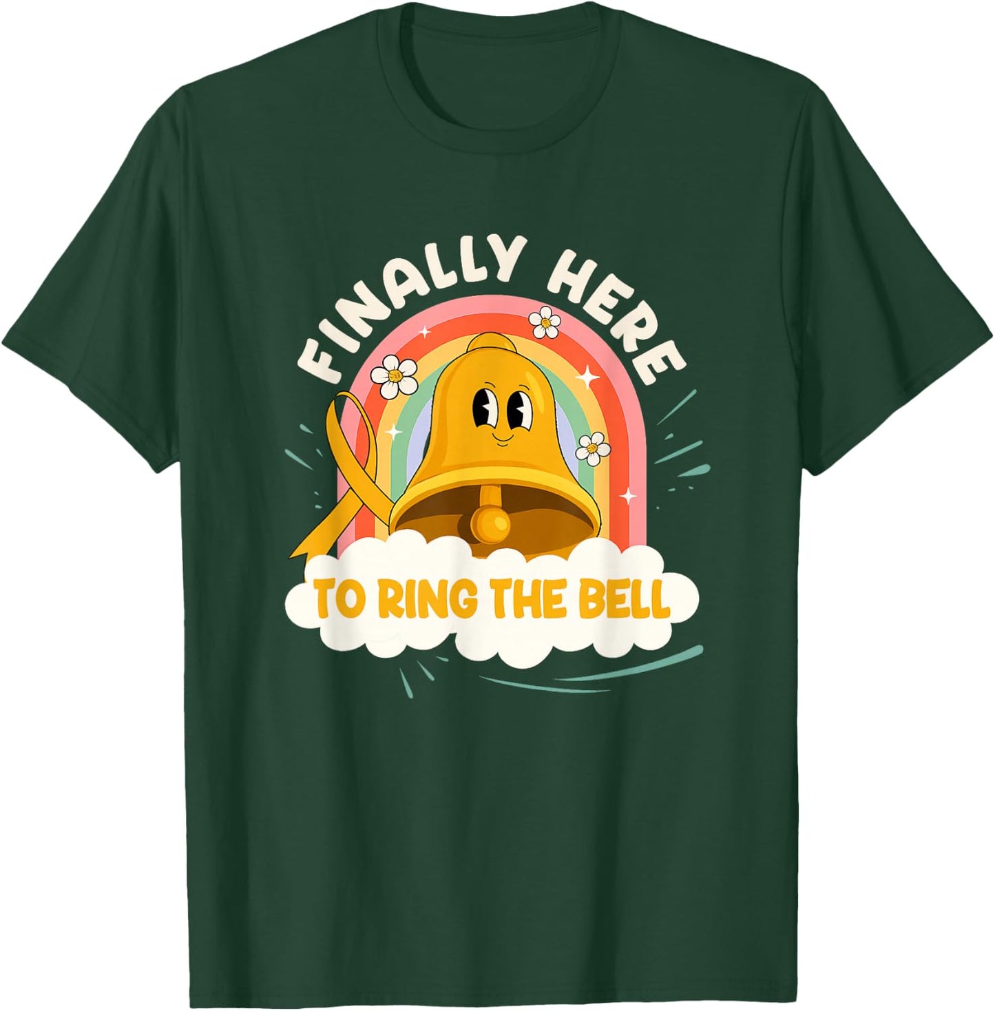 Last Day of Chemo Survivor Here to Ring The Bell End Cancer T-Shirt - T-Shirt | Forest