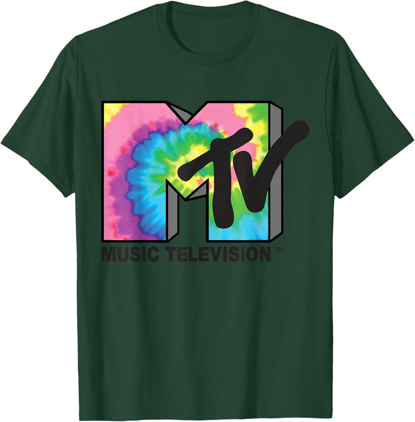 MTV Logo Rainbow Tie-dye T-Shirt - T-Shirt | Forest