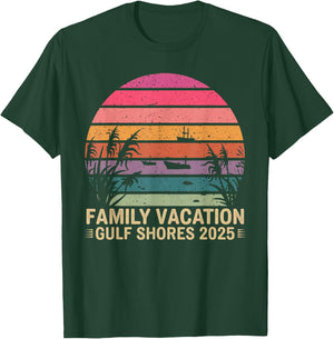 Family Vacation Gulf Shores 2025 Alabama Vacation 2025 T-Shirt - T-Shirt | Forest