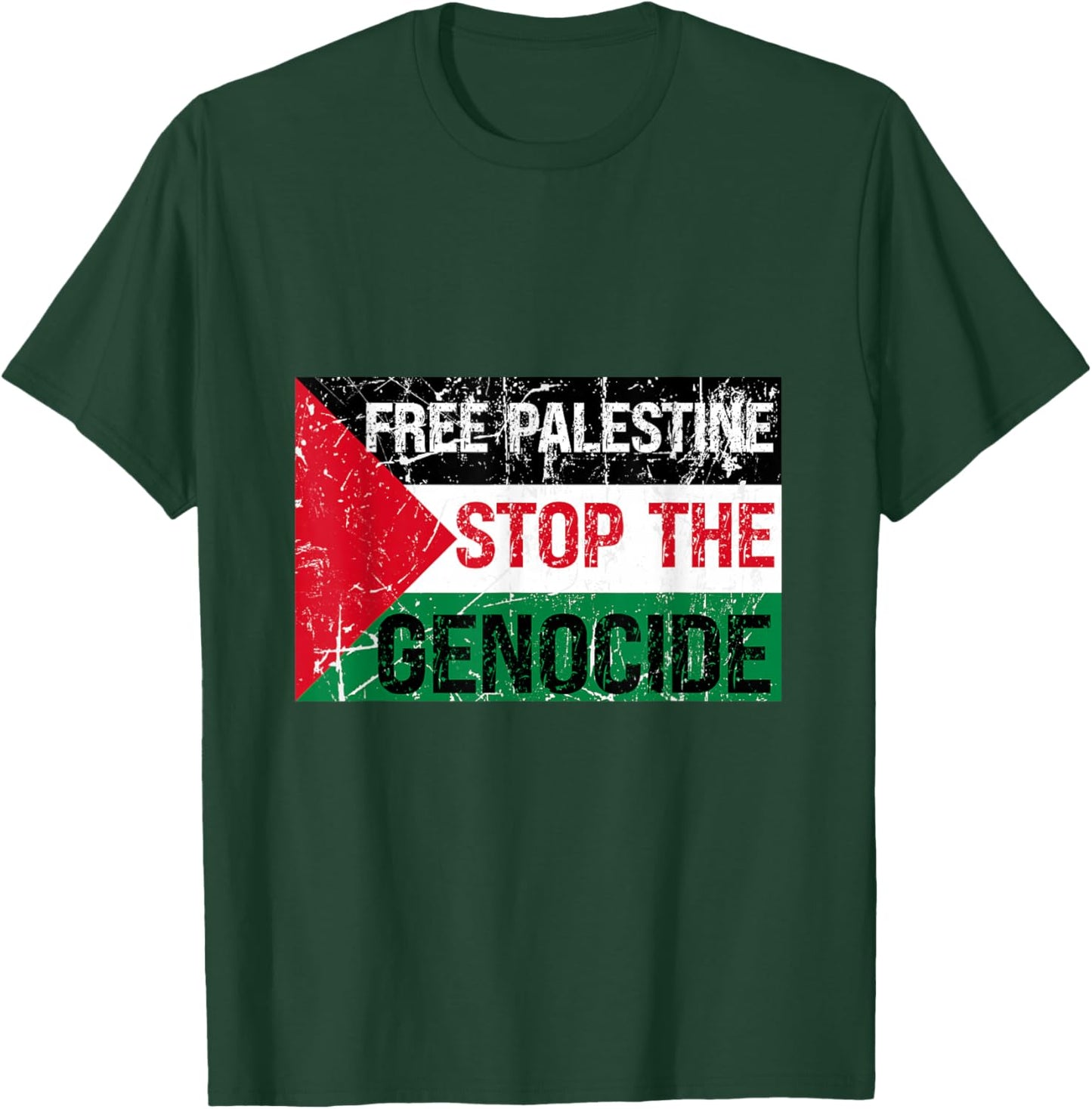 Supporting Freedom: Free Palestine Stop The Genocide T-Shirt - T-Shirt | Forest