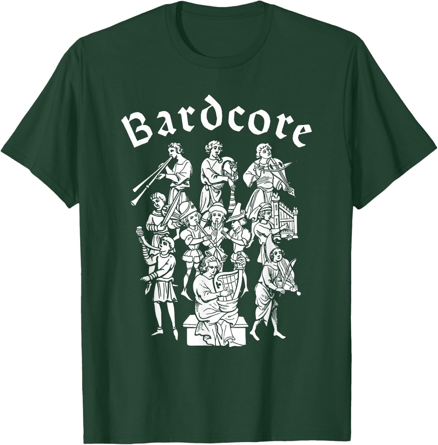 Bardcore Medieval Song Instrument Bard T-Shirt - T-Shirt | Forest