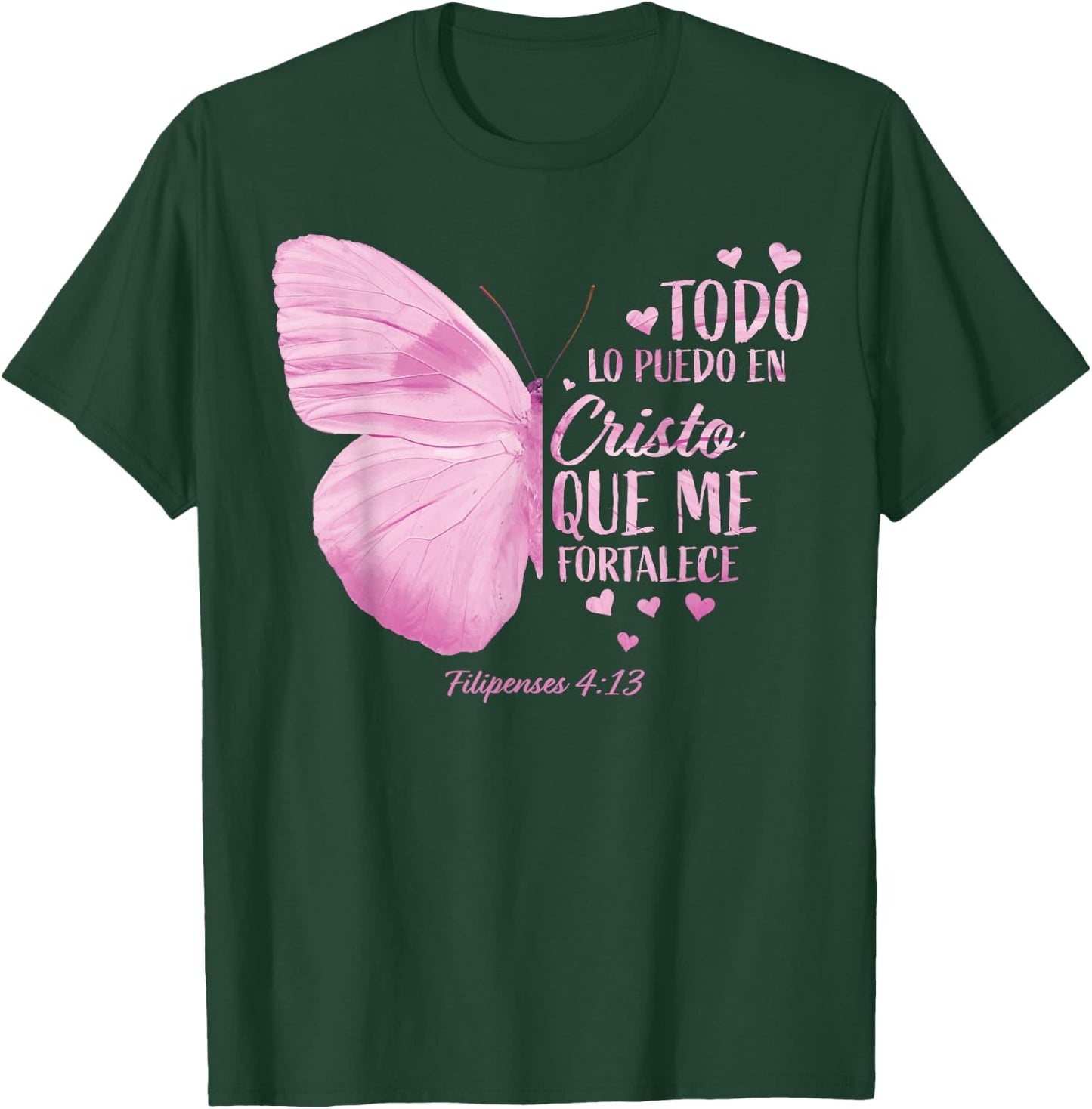 Christian Gift Women Spanish Religious Verse Sayings Her Mom T-Shirt - T-Shirt | Forest