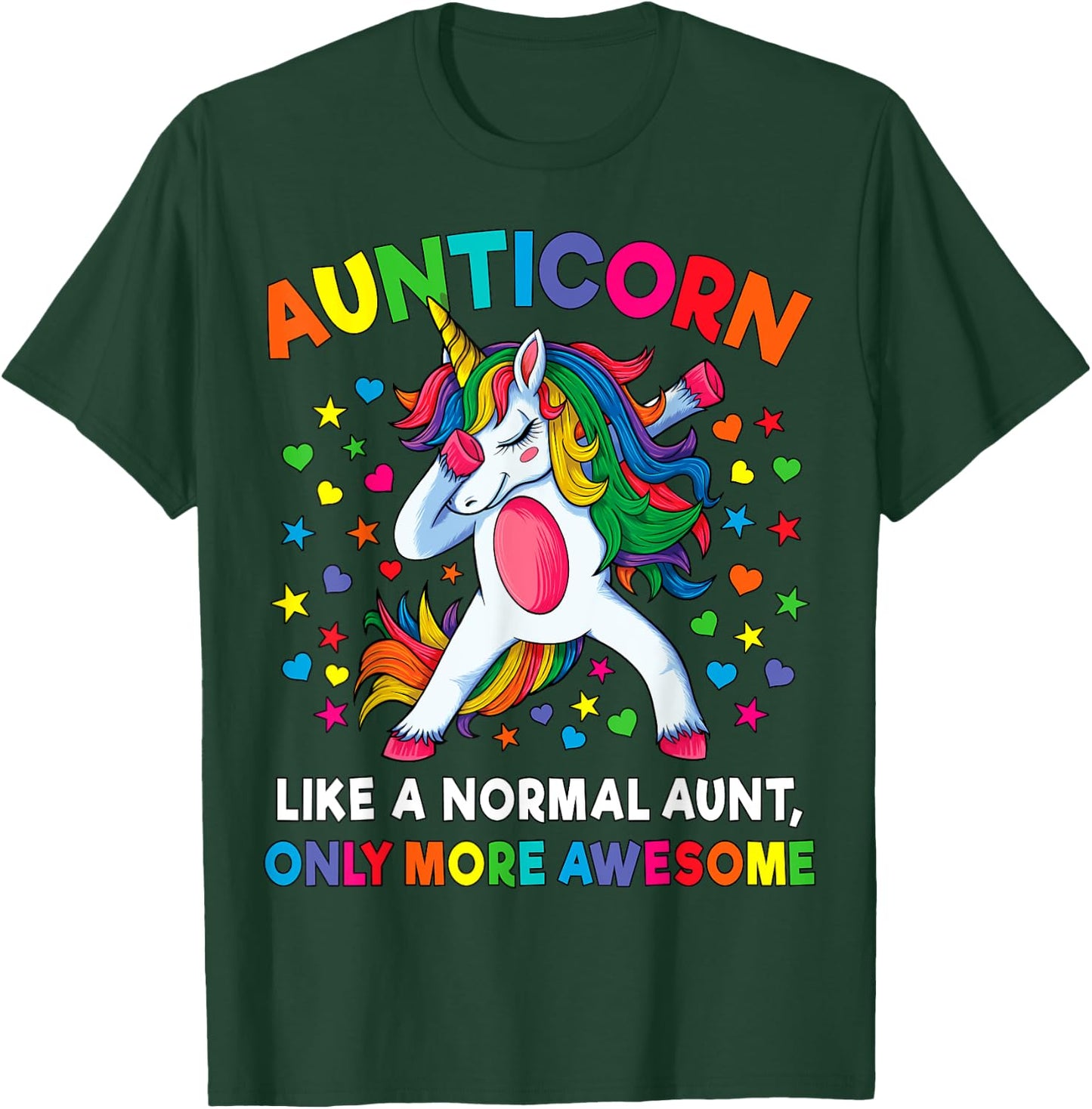 Aunticorn Like An Aunt Only Awesome Dabbing Unicorn Women T-Shirt - T-Shirt | Forest