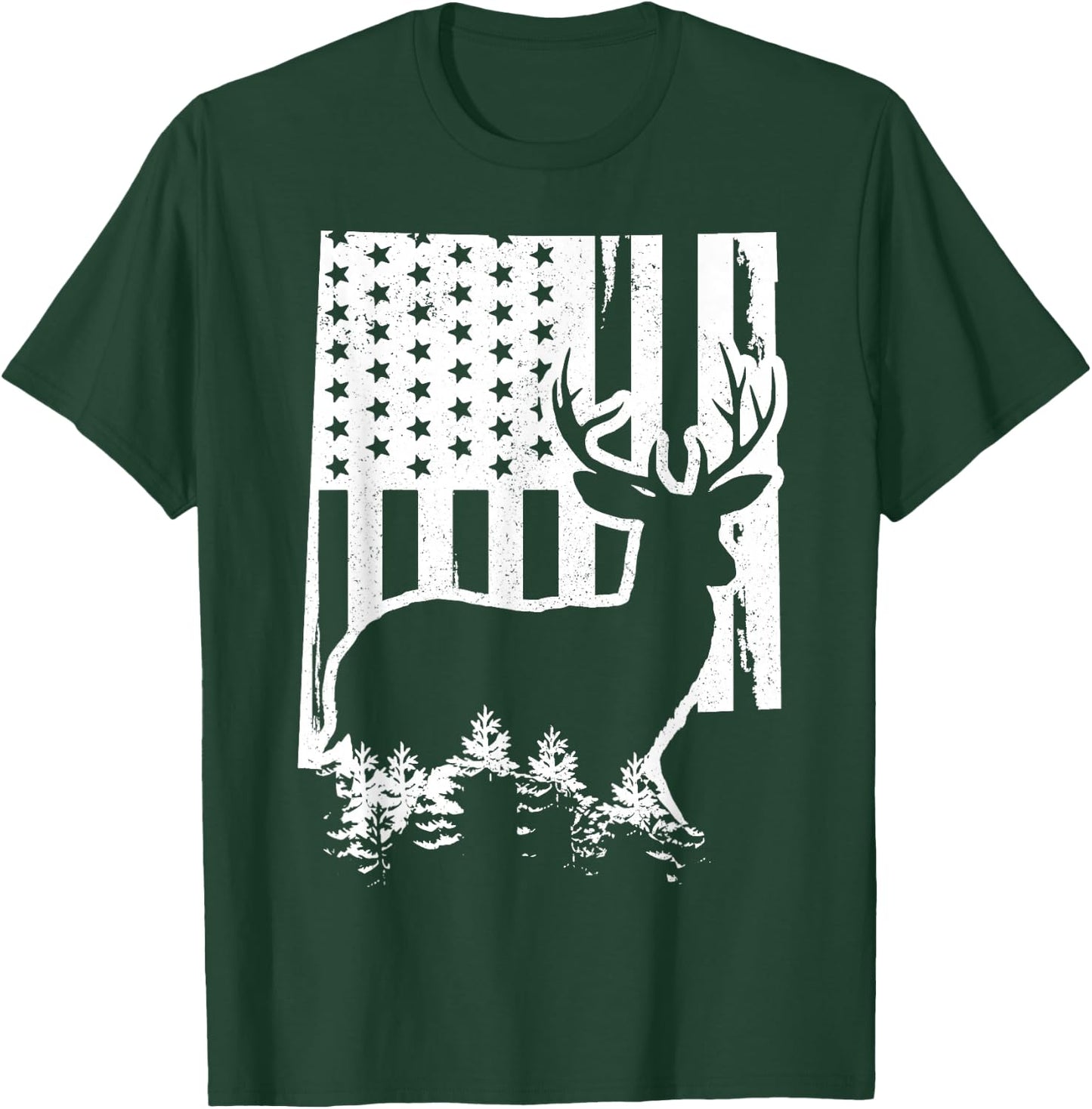New Mexico Elk Hunting State Map US Flag Patriotic Hunter T-Shirt - T-Shirt | Forest