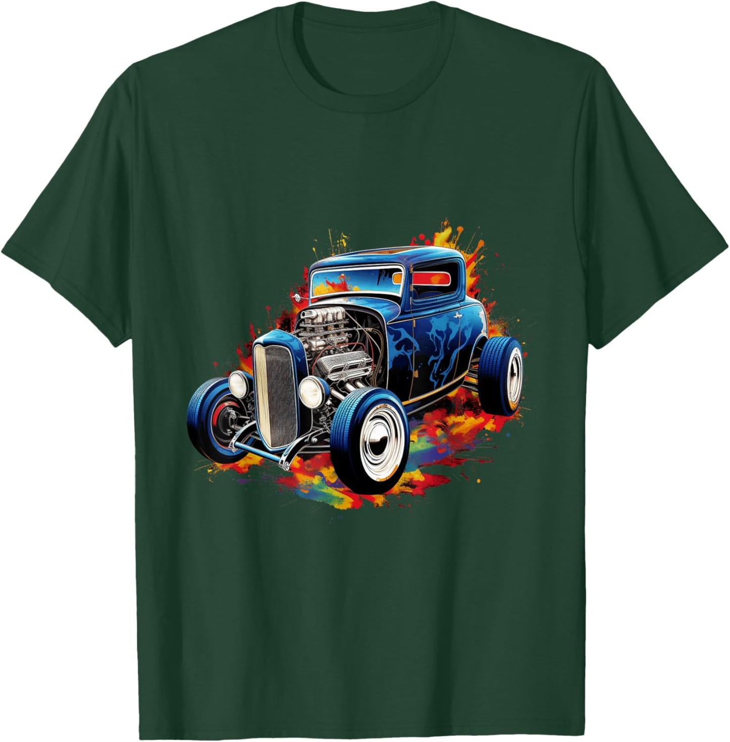Hot Rod Rat Rod Vintage Classic Car Men T-Shirt - T-Shirt | Forest