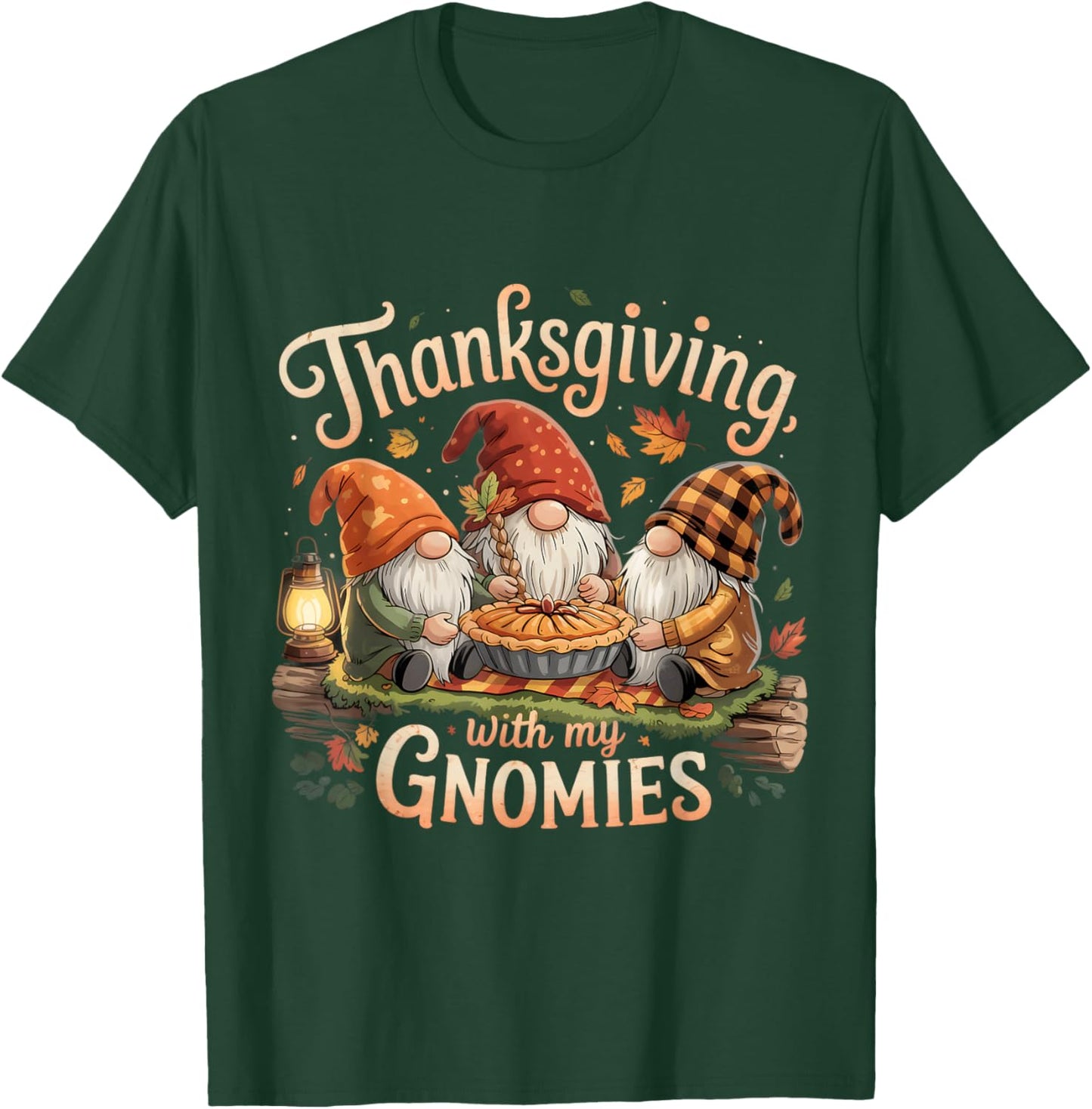 Thanksgiving with My Gnomies Fall Autumn Gnome Family T-Shirt - T-Shirt | Forest