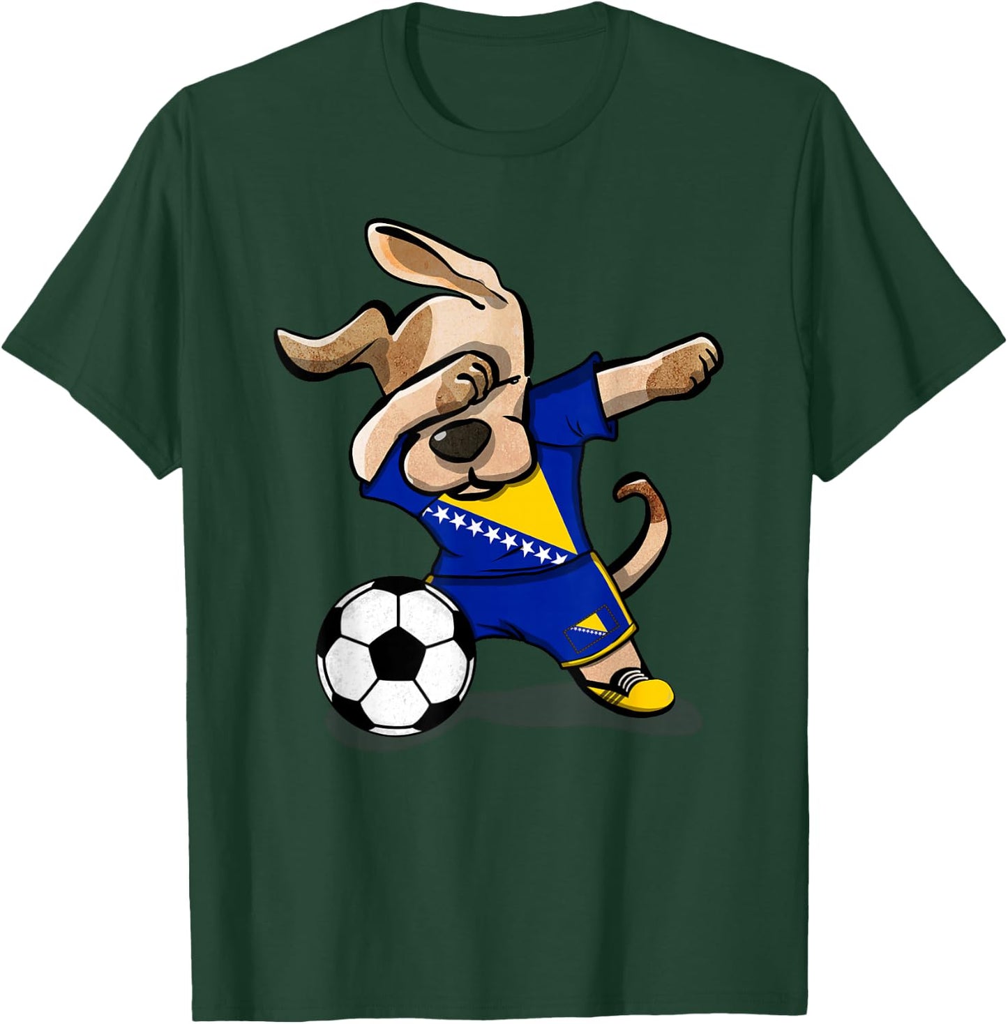 Bosnia Herzegovina Soccer Jersey Bosnian Football Lover Gift T-Shirt - T-Shirt | Forest