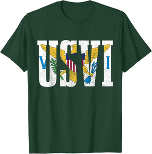 US Virgin Islands USVI Flag Pride Souvenir T-Shirt - T-Shirt | Forest