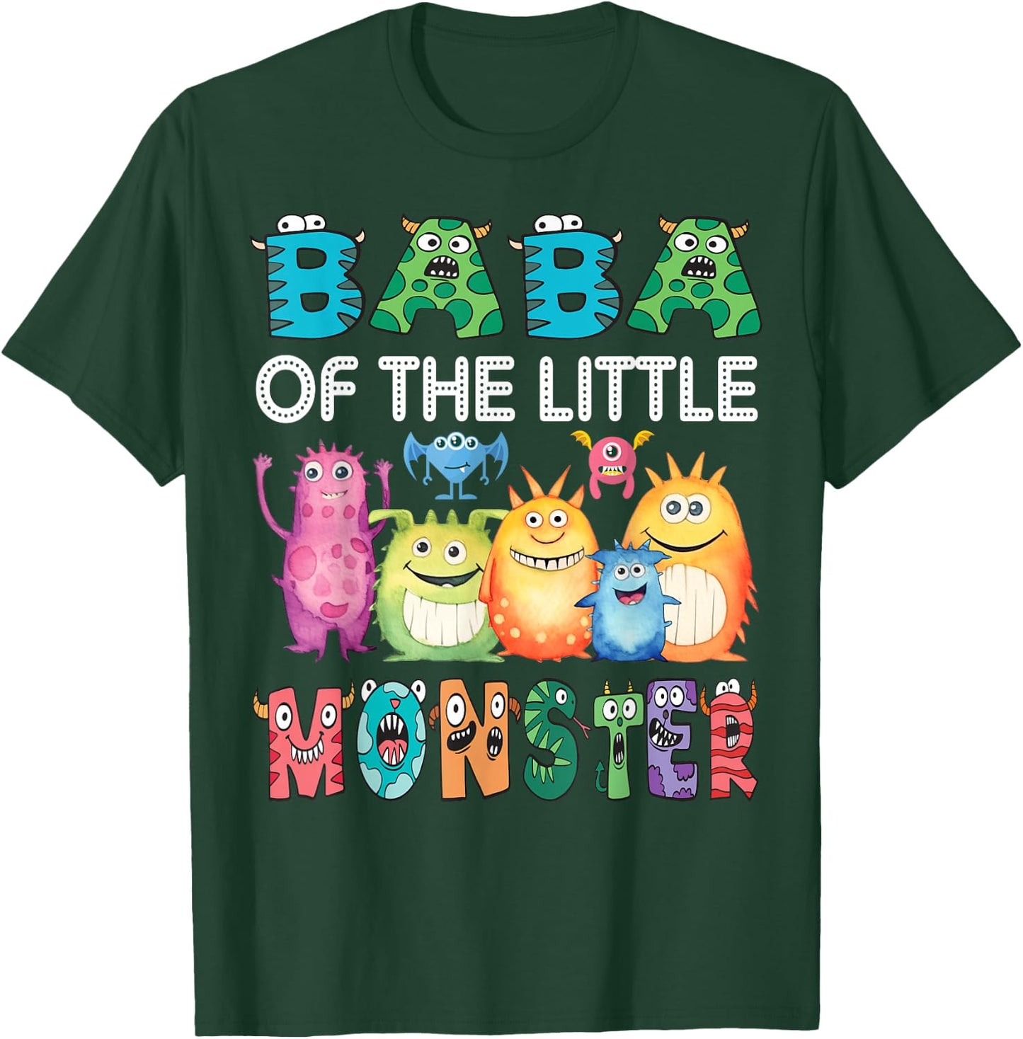 Baba Of The Little Monster Kids 1St Birthday Party T-Shirt - T-Shirt | Forest