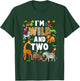 I'm Wild And Two 2 Year Old 2Nd Birthday Safari Jungle T-Shirt - T-Shirt | Forest