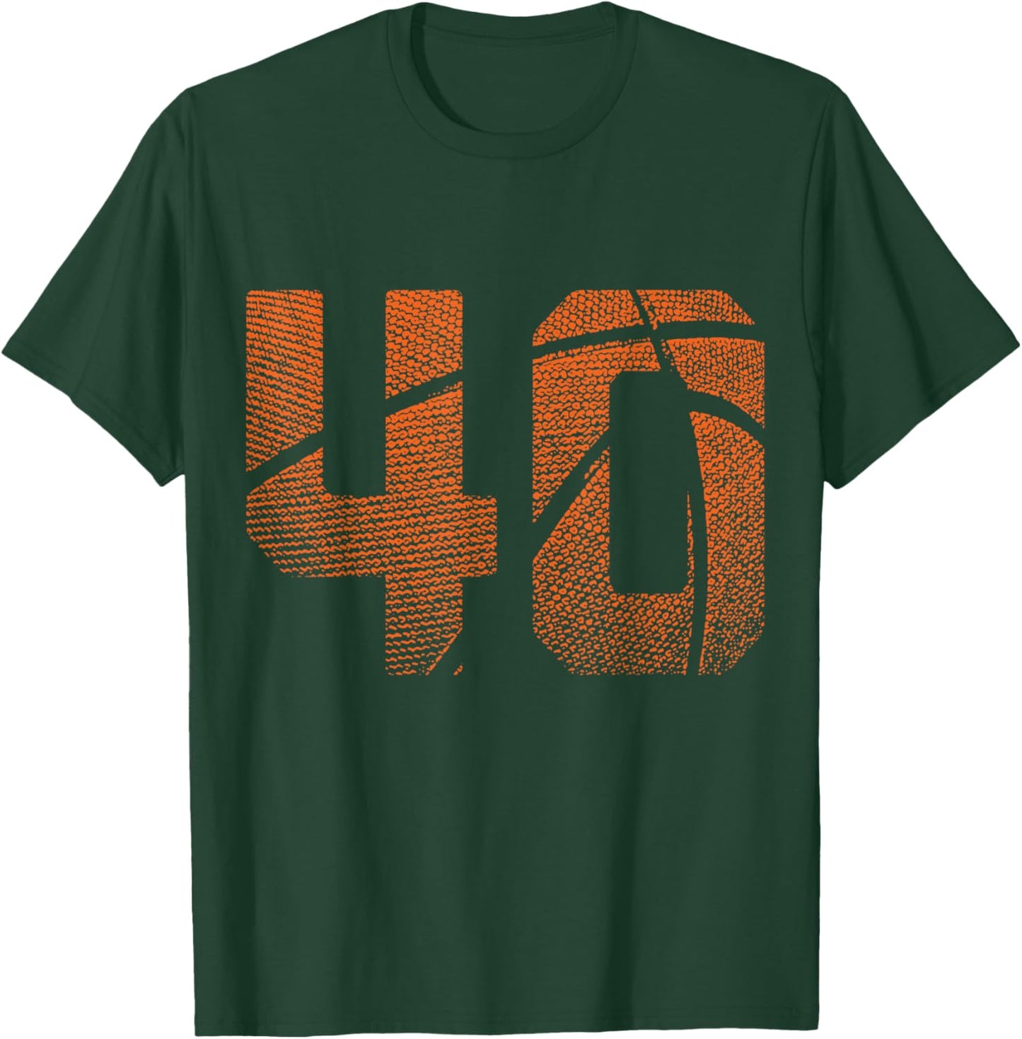 40th Birthday Men Basketball Player Basketball 40 Years Old T-Shirt - T-Shirt | Forest