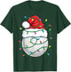 Golf Ball Santa Hat Men Christmas Golfing Xmas Lights T-Shirt - T-Shirt | Forest