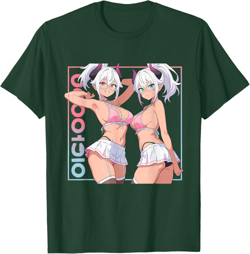 Waifu Sexy Anime Girl Horns Mini jupe Japonaise Rétro Art