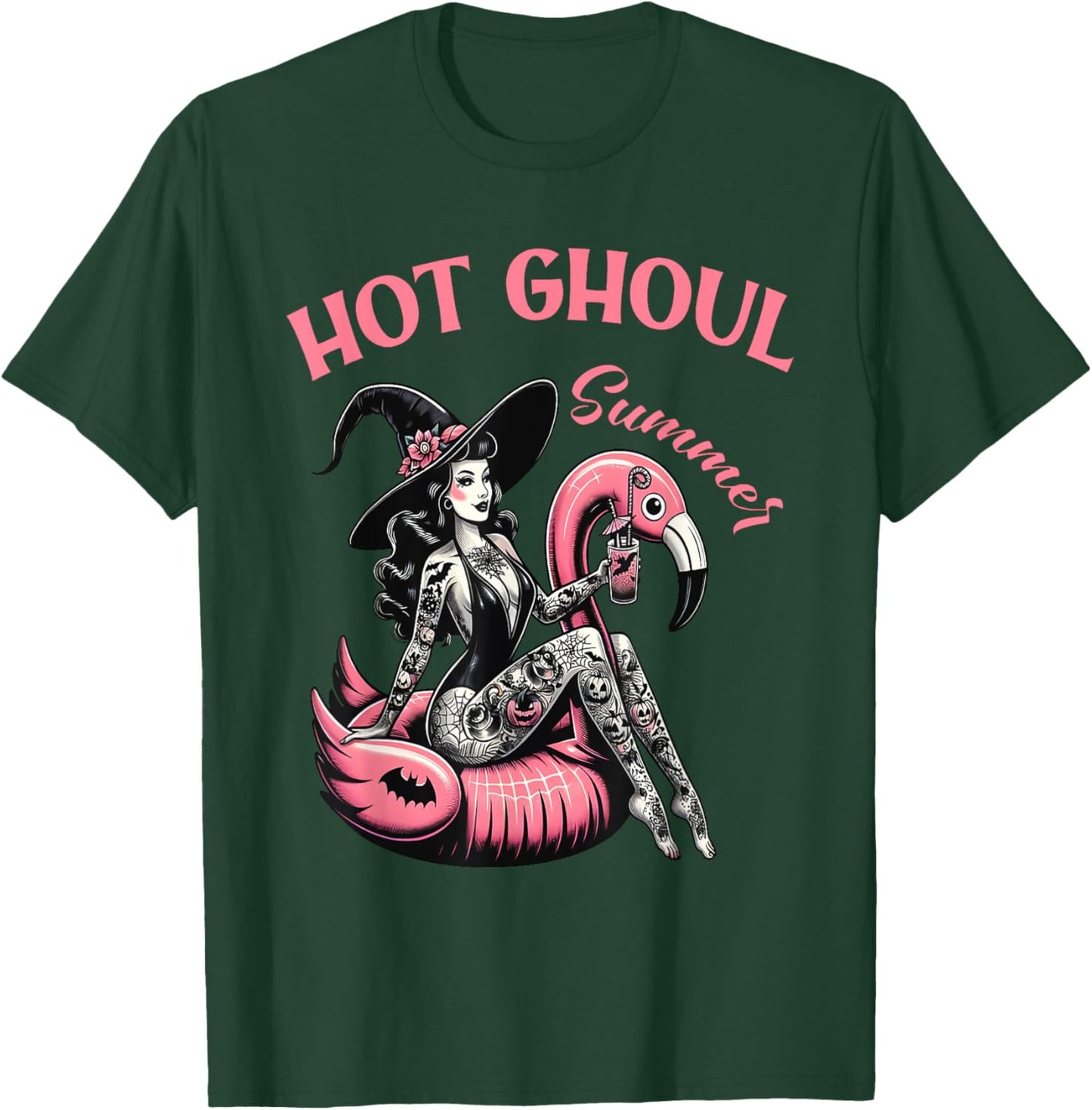 Women Funny Halloween Hot Ghoul Summer Summerween T-Shirt - T-Shirt | Forest