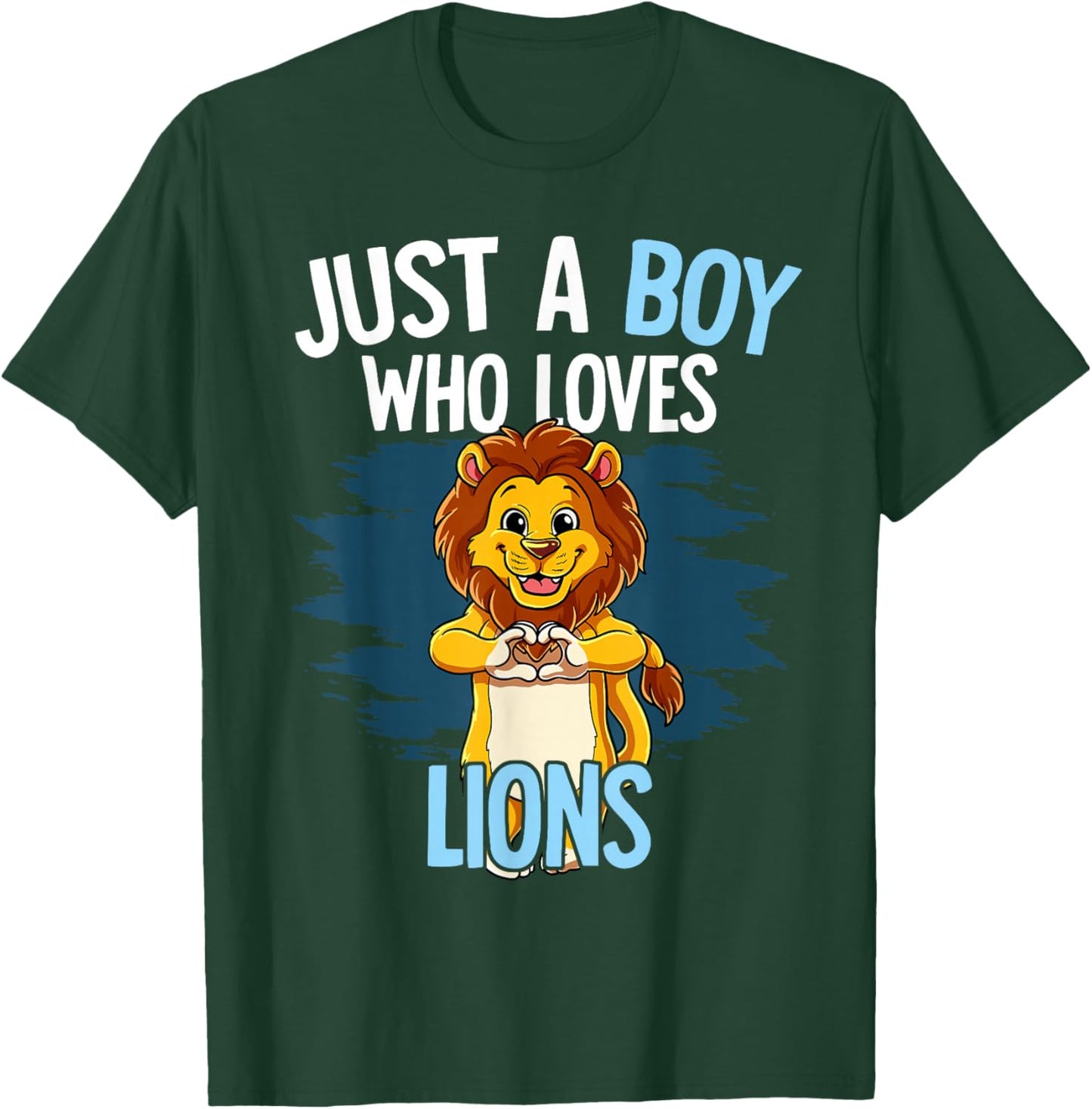 Just A Boy Who Loves Lions Lion T-Shirt - T-Shirt | Forest