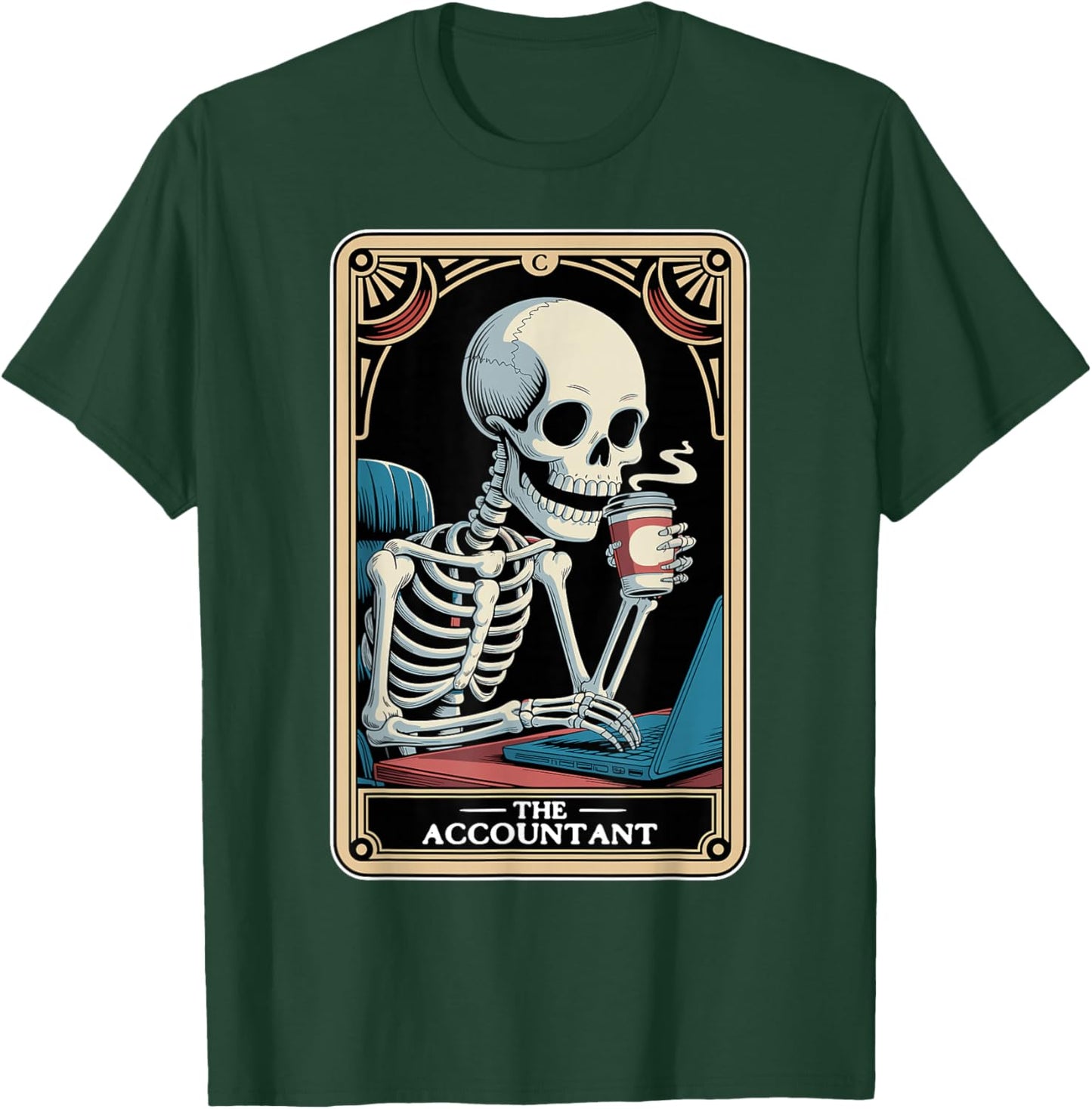 The Accountant Tarot Card Funny Accounting CPA Bookkeeper T-Shirt - T-Shirt | Forest