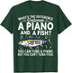 Funny Piano Tuna Fish Music Sarcastic Joke Gift T-Shirt - T-Shirt | Forest