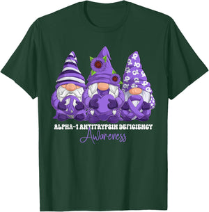 Alpha-1 Antitrypsin Deficiency Awareness Month Purple Ribbon T-Shirt - T-Shirt | Forest