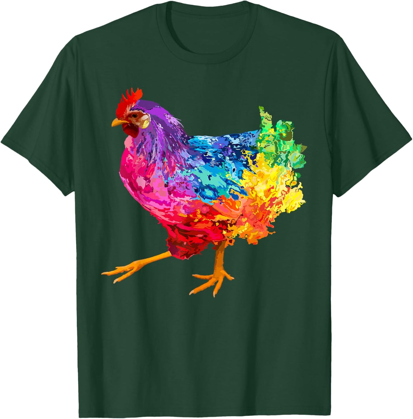 Chicken Lover Gifts Chicken Colorful Cool Hen T-Shirt - T-Shirt | Forest