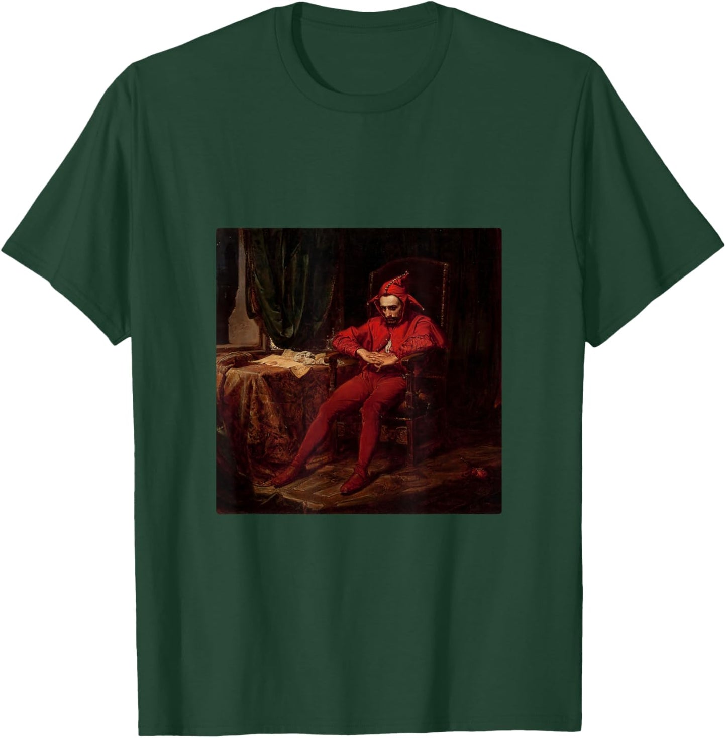 Sad Jester Stanczyk in Red Jan Matejko Art T-Shirt - T-Shirt | Forest