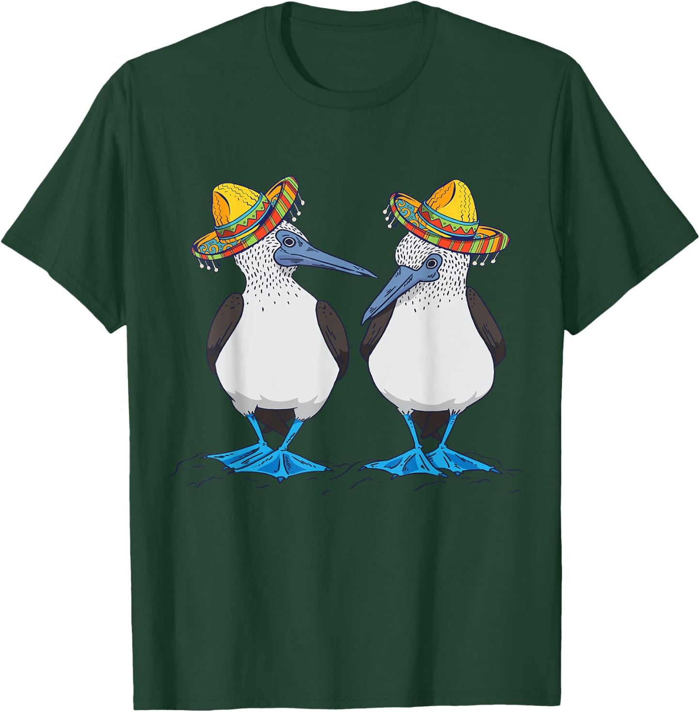 Blue Footed Booby Sombrero Mexican Blue Footed Boobies T-Shirt - T-Shirt | Forest