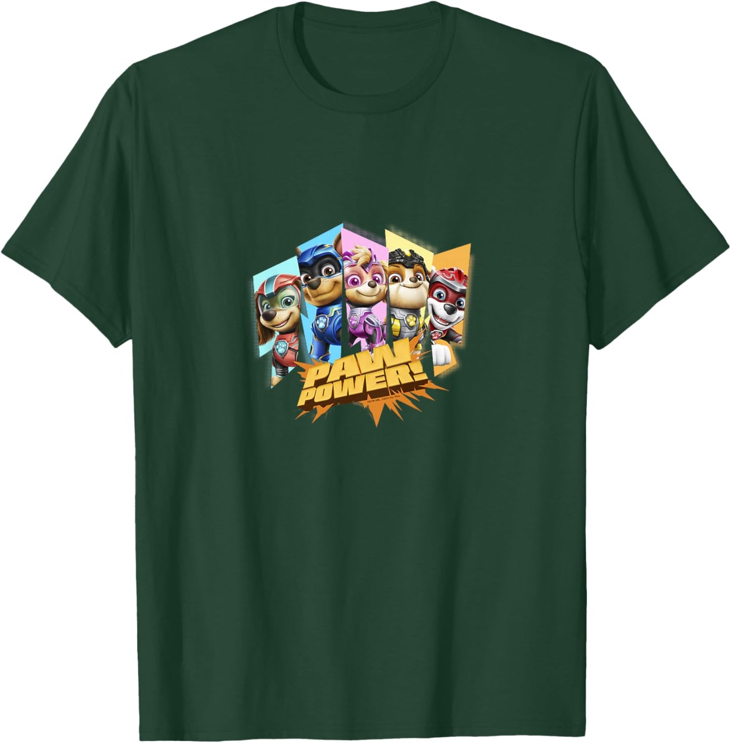 Kids PAW Patrol: The Mighty Movie Paw Power Stripes Poster T-Shirt - T-Shirt | Forest