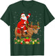 Xmas Decor Lights Funny Santa Riding Yak Christmas T-Shirt - T-Shirt | Forest