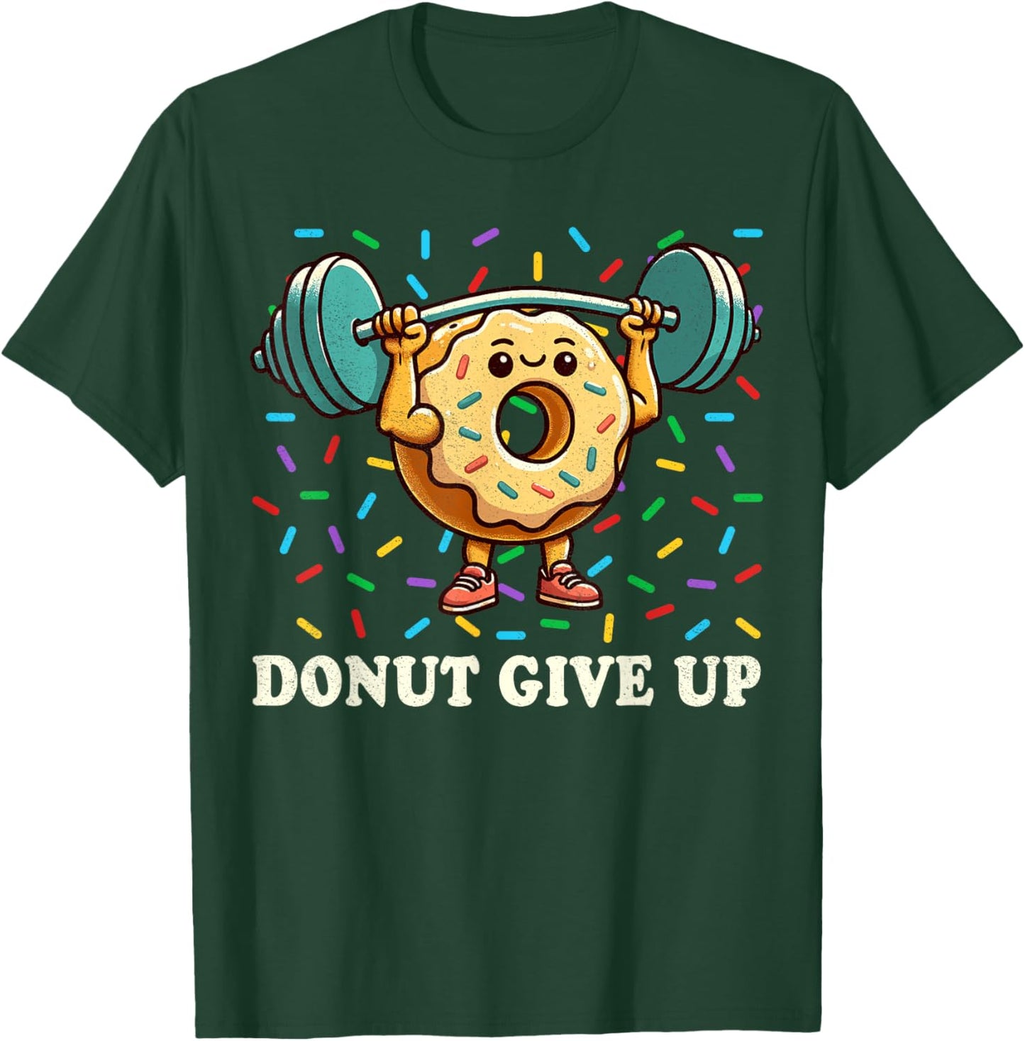 Weightlifting - Funny Fitness Workout Gym Donut Lover T-Shirt - T-Shirt | Forest