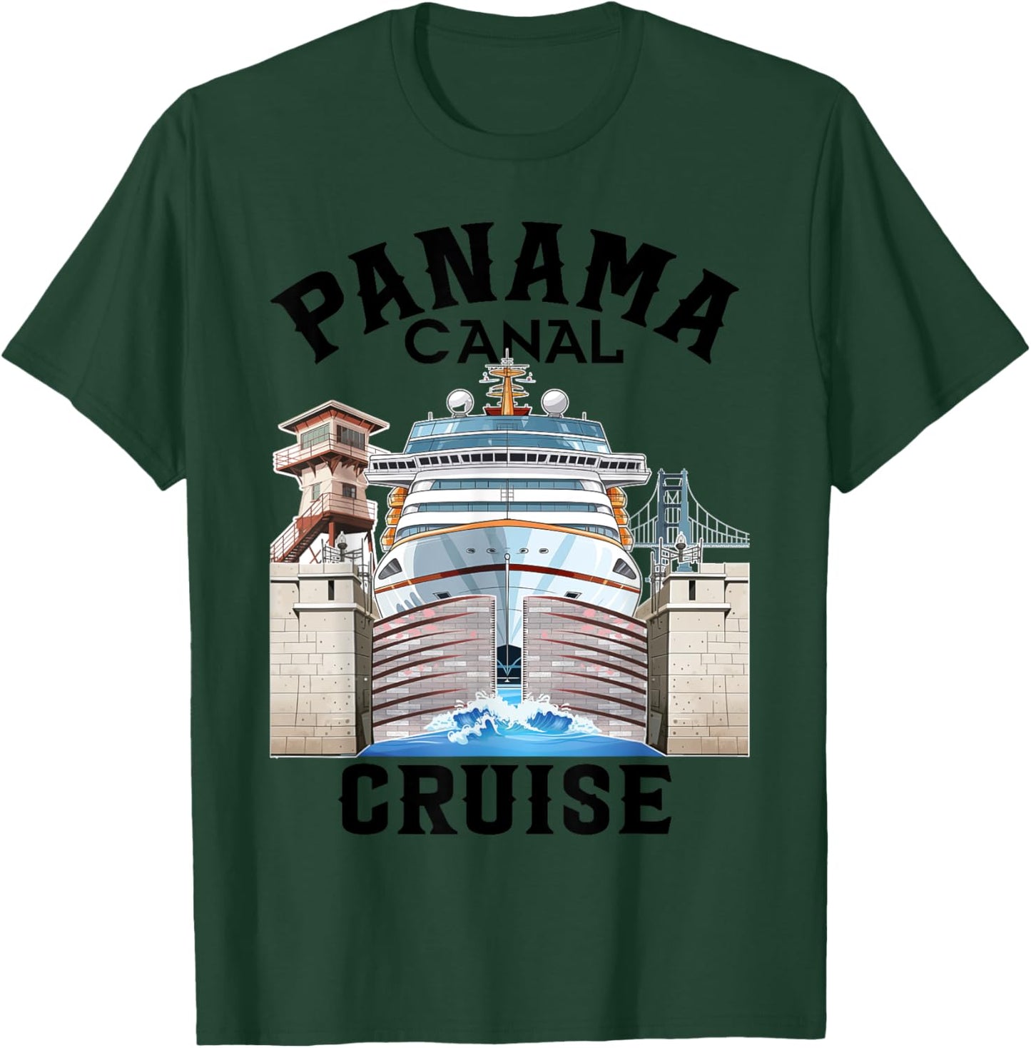 Panama Canal Transit Cruise Souvenir Commemorative Keepsake T-Shirt - T-Shirt | Forest