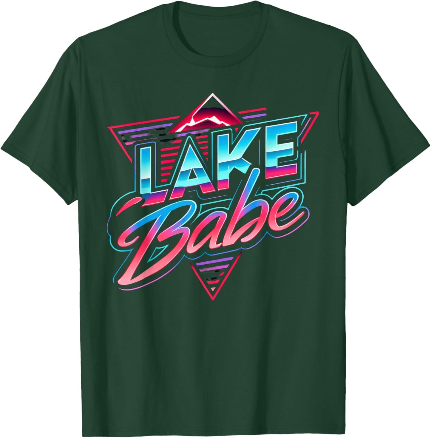 Retro Lake Babe Summer Holiday Outdoors By The Lake T-Shirt - T-Shirt | Forest