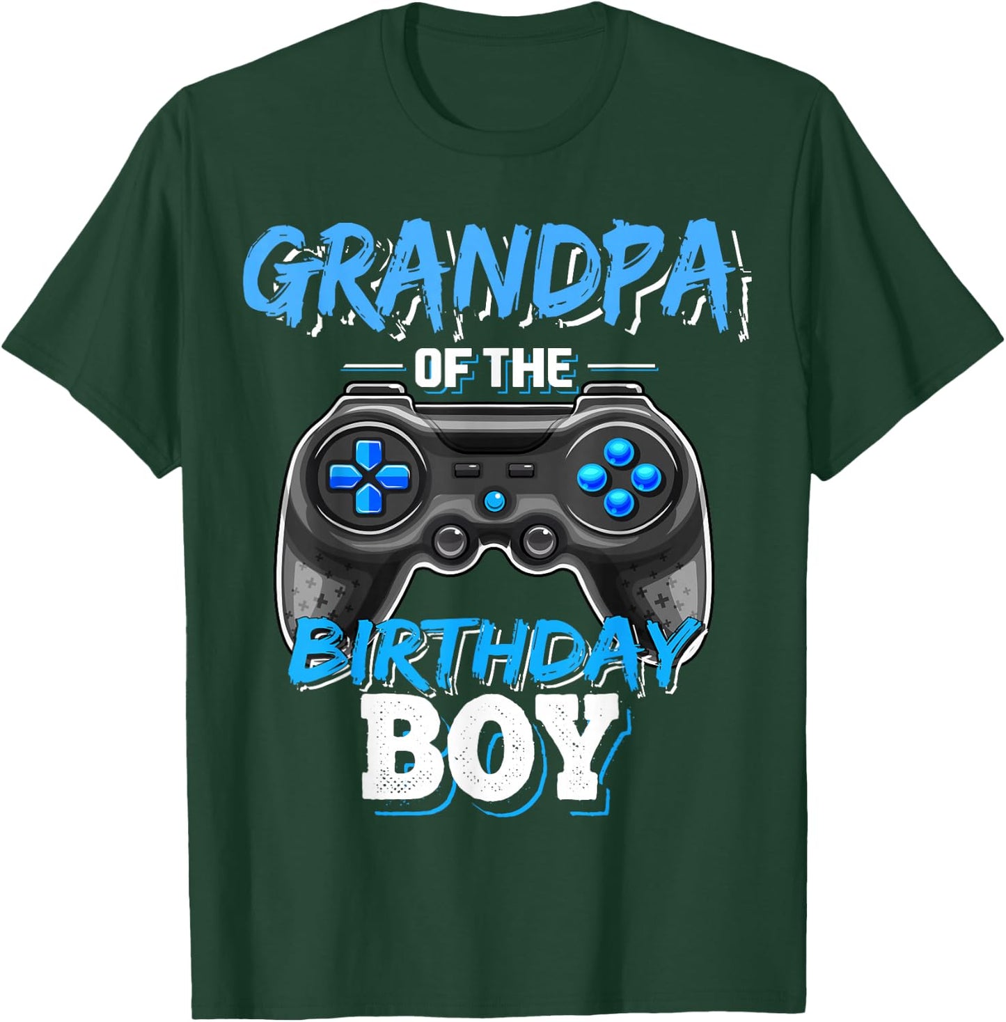 Grandpa of the Birthday Boy Matching Video Game Birthday T-Shirt - T-Shirt | Forest
