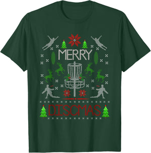 Vintage Disc Golf Ugly Christmas Merry Discmas Party T-Shirt - T-Shirt | Forest
