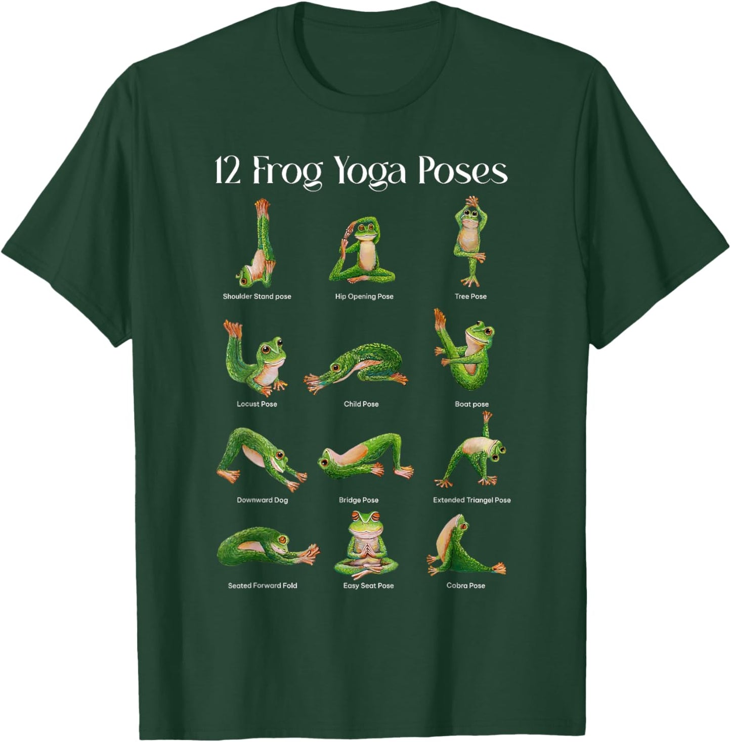 Yoga Frog Namaste Meditation Yoga Pose Frog Love T-Shirt - T-Shirt | Forest