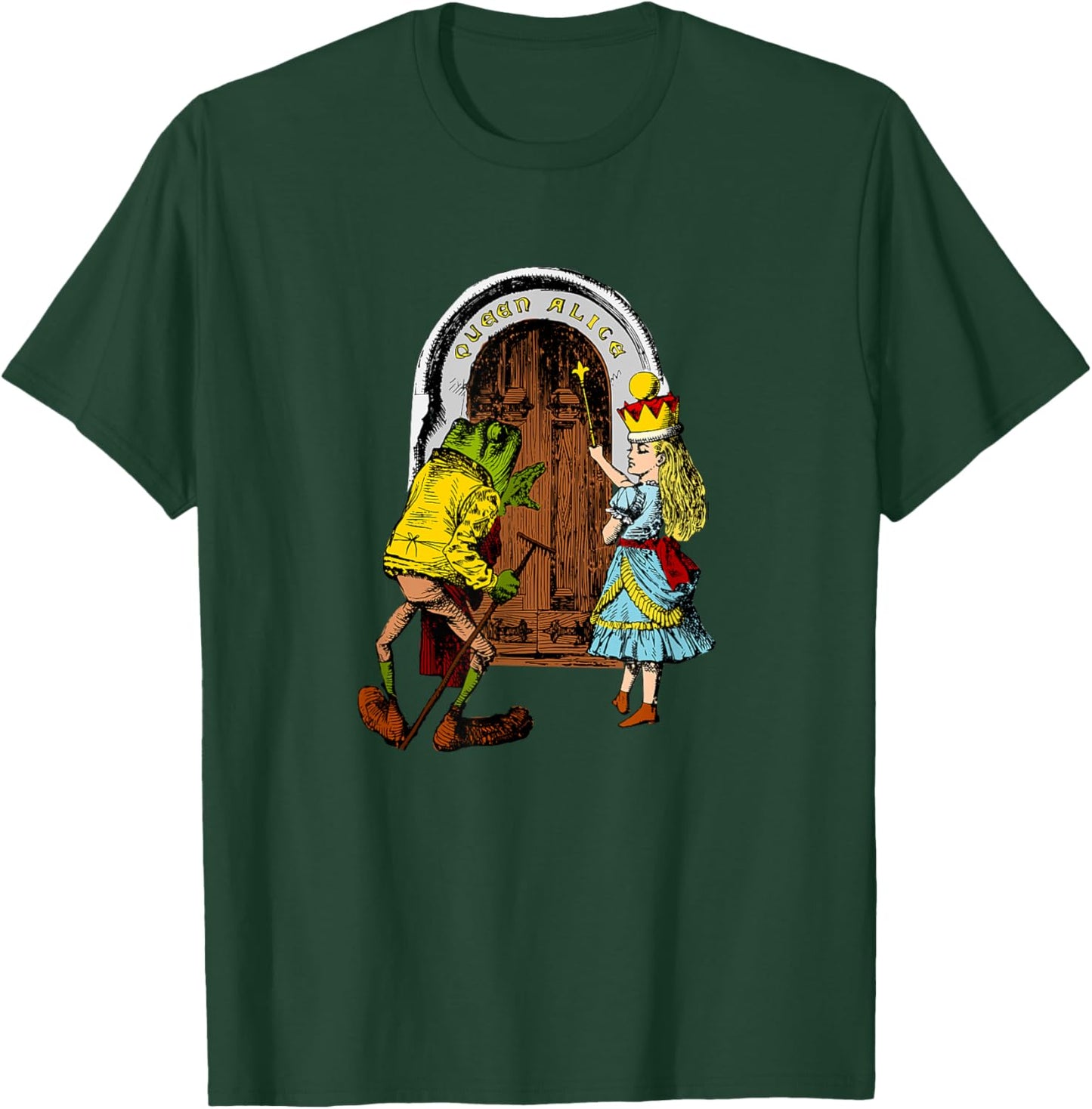Enchanting Queen Alice in Wonderland Frog Footman Castle T-Shirt - T-Shirt | Forest