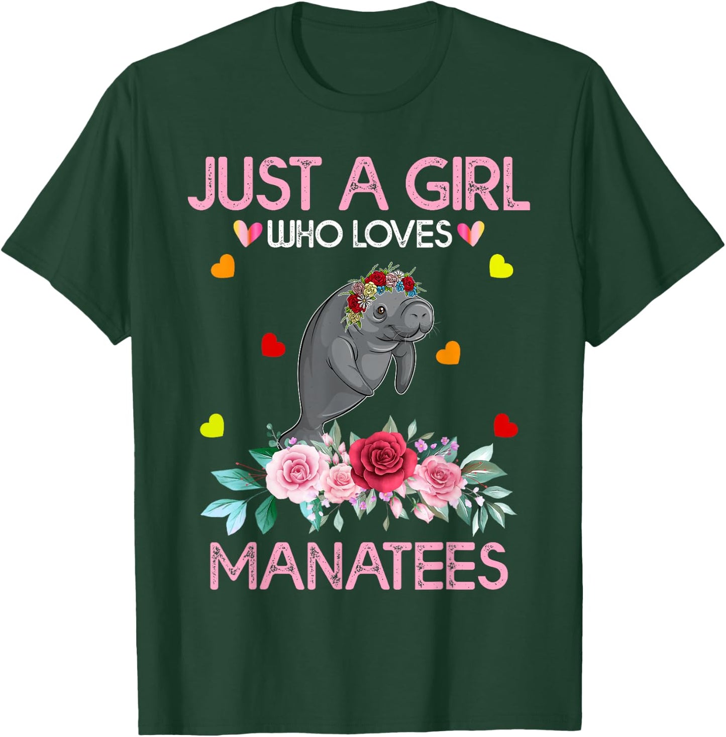 Manatee Kids Just A Girl Who Loves Manatees T-Shirt - T-Shirt | Forest