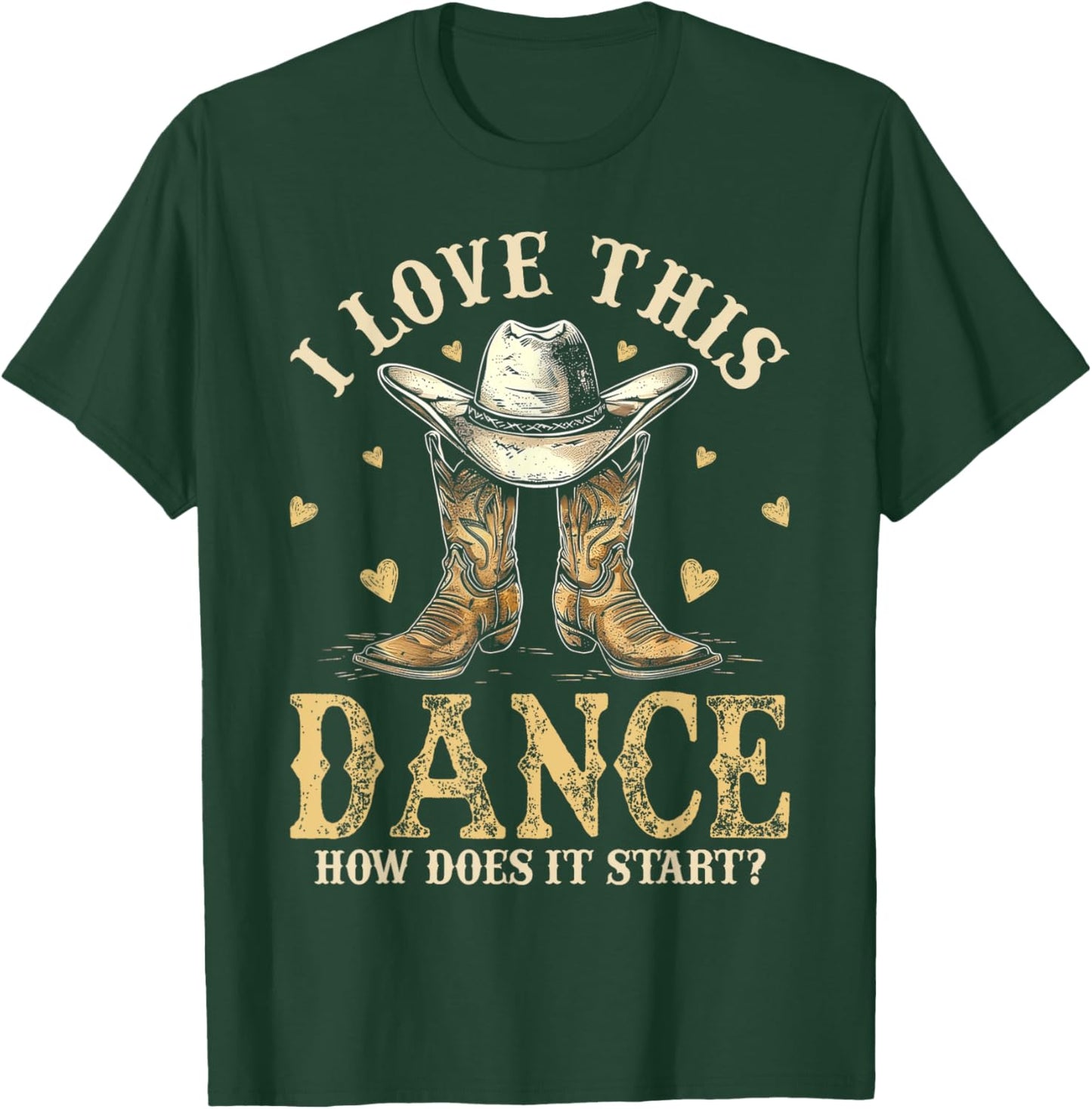 How Does This Dance Start Line Dancer Country T-Shirt - T-Shirt | Forest