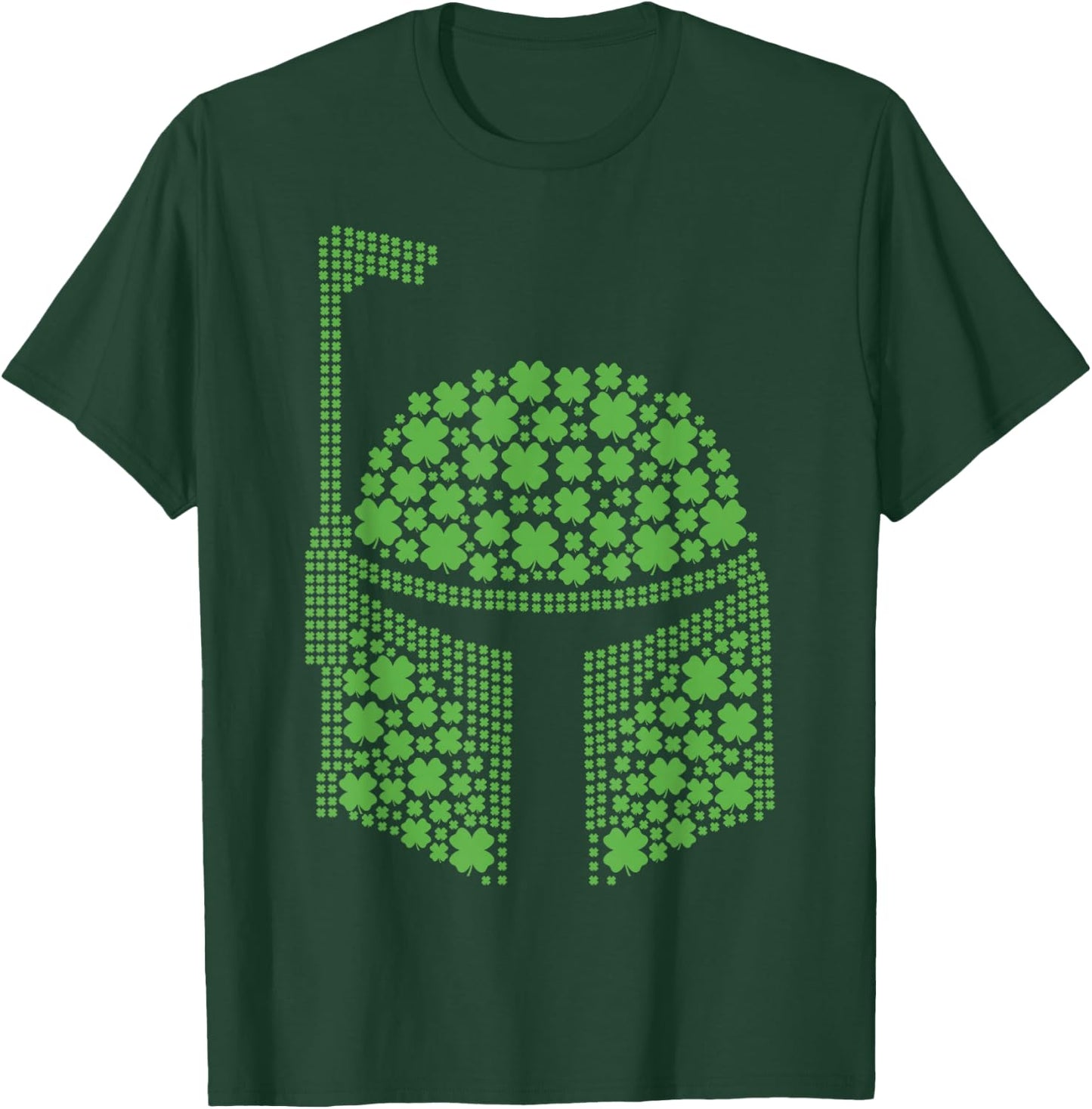 Star Wars Boba Fett Clover Helmet St Patrick's T-Shirt - T-Shirt | Forest