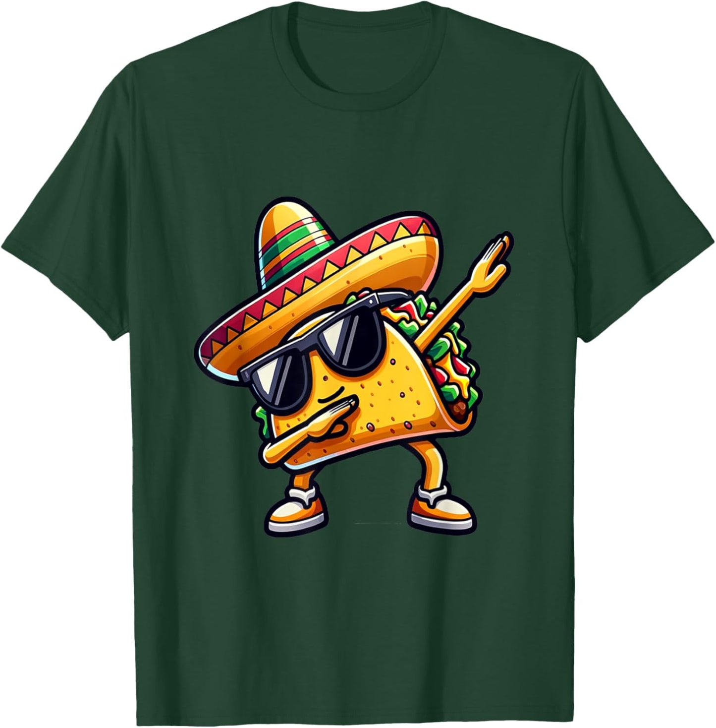 Mexican Food Dabbing Taco T-Shirt - T-Shirt | Forest